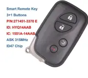 Smart Car Remote Key 4 Buttons ID47 for Lexus IS250 IS350 GS350 LS460 ES350