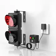 Industrial Signal Lamp for Wall,2 Red/Green LED Loading Dock Traffic Lights for Mounting Inside and Outside,with Control Switch,for Crossroads,Factories,Schools,toll Booths