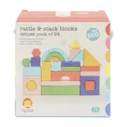 Tiger Tribe Rattle & Stack Blocks - Deluxe | 24 Blocks