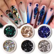 Acrylic Decor AB Flat Back Nail Jewelry Colorful Rhinestone 3D Nail Gem Crystal
