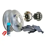 Rear Wheel Bearing Hub Assembly + Brake Rotor Pad Kit for Toyota Prius NHW20