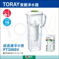 在飛比找遠傳friDay購物優惠-TORAY 東麗 PT306SV 日本製速過濾淨水壺(1.2