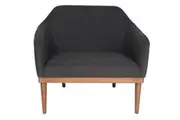 SK Designer Living | Bojan Occasional Chair | Dark Grey Fabric | Walnut Legs