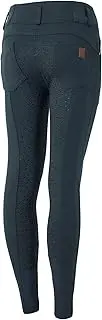 [HORZE] Kids' Tara Equestrian High Waist Full Seat Silicone Grip Riding Breeches - Obscure Night Dark Blue - XS