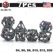 7PCS DND Dice Set Polyhedral Dragon Hollow for D&D Pathfinder Rpg table game MTG