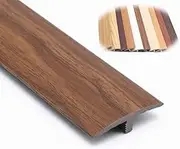 HCZION Laminate Floor Transition Strip Flat Threshold Strip, PVC Carpet Edge Strip, T Molding Trim & Floor Transition Strips, Flat Divider Strip for Door Threshold (Color : H-w 40mm, Size : 3pc)