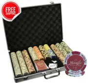 MRC POKER 650PCS 14G MONTE CARLO MILLIONS POKER CHIPS SET WITH ALUM CASE