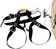 Climbing Harness - Safety Harness | Safety Belt | Comfortable Men Mountaineering Harness, Rock Climbing Harness, Half Body Safety Belt Rappelling Equip Climbing Gear, Mountaineering Harness