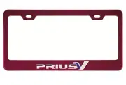 Red License Plate Frame for Toyota PriusV, Prius V