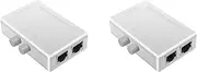 Justivana 2X RJ45 Network Switch 2 Port LAN Ethernet Network Box Switcher RJ45 Splitter Dual 2 Way Port Manual Sharing Switch