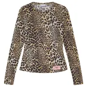 [GANNI] Printed Marl Mesh Long Sleeve Top