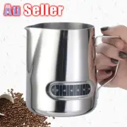 600ml Stainless Steel Pitcher Latte Frothing Coffee Milk Espresso Thermometer