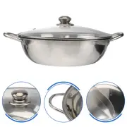 Hot Pot Double Sided Frying with Lid Stainless Steel Mandarin Duck Dual