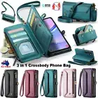 For Samsung A15 A25 A35 A55 A14 A54 A13 A52 Wallet Case Leather Bag Cover Strap