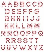 Rhinestone Genie Magnetic Rhinestone Template(s) -FONT - ARIAL CAPS .75"