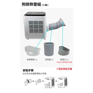 【ATMOS】 TAC-560 大氣層行動空調 夏日特惠 (內含排風管+排風板) 移動式空調 冷氣 移動冷氣 露營