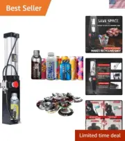Can Crusher with Automatic ejection of flat cans,Pneumatic Soda Beer can Crus...