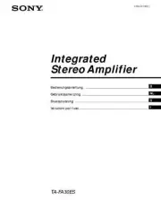 Sony TA-FA3ES Amplifier / Receiver Owners Instruction Manual