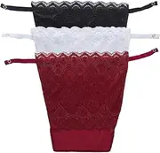 KiRYu 3Pcs Women Lace Clip-on Mock Camisole Bra Insert Overlay Vest Lace Anti Peep Invisible Bra Modesty Panel Vest Tanks