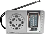 Portable AM FM Radio - Portable Radio Battery Operated Radio| Pocket Radio with Loud Speaker, Earphone Jack, Great Reception and Stereo Bass Sound for Household Outdoor Camping Hiking Pocket Radio
