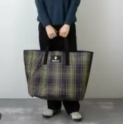 BARBOUR X MAISON KITSUNÉ PARIS REVERSIBLE TOTE BAG MSRP$225 with embroidered Fox