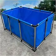 Canvas Fish Pond, Pool Above Ground Canvas Fish Pond, Canvas Fish Pond Reservoir, Portable Koi Breeding Pond, Large Collapsible Plastic Pond(1x1x0.5cm)