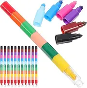 24pcs 12 Creative Crayons Coloring Crayon Pens for Art Projects for Use for Hands and Arts Crafts