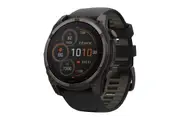 Garmin Fenix 8 Solar Sapphire Smart Sports Watch (Carbon Grey Titanium, Black/Pebble Grey Band, 51mm)