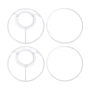 Lamp Shade Ring 110mm Dia. Lampshade Holder Frame Ring for Bulb Light Iron 2 Set