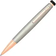 Festina Office Chronbike Collection Ballpoint Pen with Rose Gold Accents, Silver Ink, Made of Brass and Aluminium, with Push Mechanism, FSC1634B