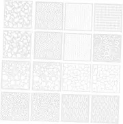 DOITOOL 18pcs Reusable Painting Stencils Templates for Crafts Durable Pet Material Drawing Molds for Teens Creative Projects and Skill Development