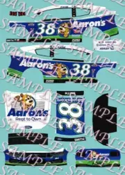 2025 Zane Smith Aarons Bristol #38 1/64 Peel& Stick Decals