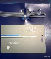 United Airlines MileagePlus - 1K Baggage Bag Tag - New Large