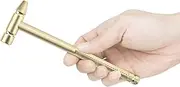 Kinobo 6 in 1 Mini Multifunction Copper Hammer & Screwdriver Hand Tools Ideal for Watchmaker Jewelers and Eating Walnuts. (Gold)