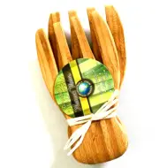 NWT Bamboo Salad Hands Tongs from Nature's Vision Bear Claws 4"x7.5"