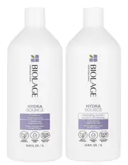 Matrix Biolage Hydrasource Shampoo and Detangling Solution Conditioner Duo Pack - 1L