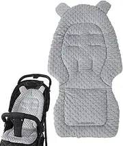 Stroller Liner - Double-Sided Baby Stroller Seat Liners | Comfortable Breathable Cotton Stroller Mat to Support Baby's Head, Back and HIPS, All Season Use
