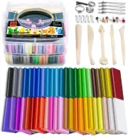 ESANDA Polymer Clay, 46 Blocks Colored Modeling Clay DIY Soft Craft Clay Set ...