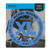 D'Addario EJ21 Electric Guitar Strings 12-52 jazz light gauge