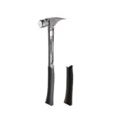 Stiletto 18 in. Titanium Smooth Face Curved Handle Hammer with Replacement Grip