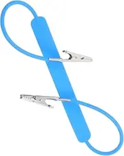 Flat Silicone Scarf Holders Metal Napkin Chain Alligator Clips Dual-head Gentle on Fabrics Clinic Suitable