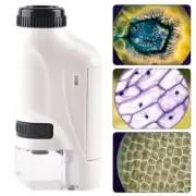 60-120x Electric Mini Pocket Microscope with LED Light Children Microbiological༄
