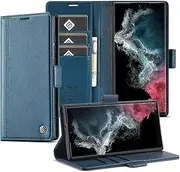 GoshukunTech for Samsung Galaxy S25 Ultra 5G Case,for Galaxy S25 Ultra 5G Wallet Case,Flip Leather Wallet Cover with Card Holder Cash Pocket Magnetic Closure[ Blue ]