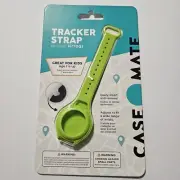 Casemate Tracker Strap WristBand Case for Apple AirTag - GREEN SILICONE For Kids