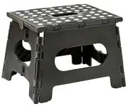 Folding Step Stool - Enough to Support Adults and Safe Enough for Kids. 11" Wide