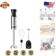 400W Handheld Stick Blender with Whisk & Frother - Durable & Compact Design