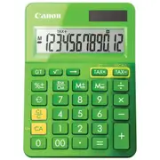 Canon LS-123M Calculator 12 Digit Dual Power Solar Metallic Green