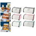 Iron Bread Box Organizer with Lid for Living Room Dessert Shop