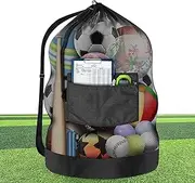 Rrlihjgu Ball Bags Mesh - Heavy Duty Large Capacity Ball Bag | Sports Outdoor Recreation Accessories for Cloth Beach Football School Picnic Volleyball Park