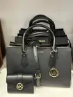MICHAEL KORS MEDIUM SATCHEL SHOULDER HANDBAG PURSE MESSENGER CROSSBODY + WALLET